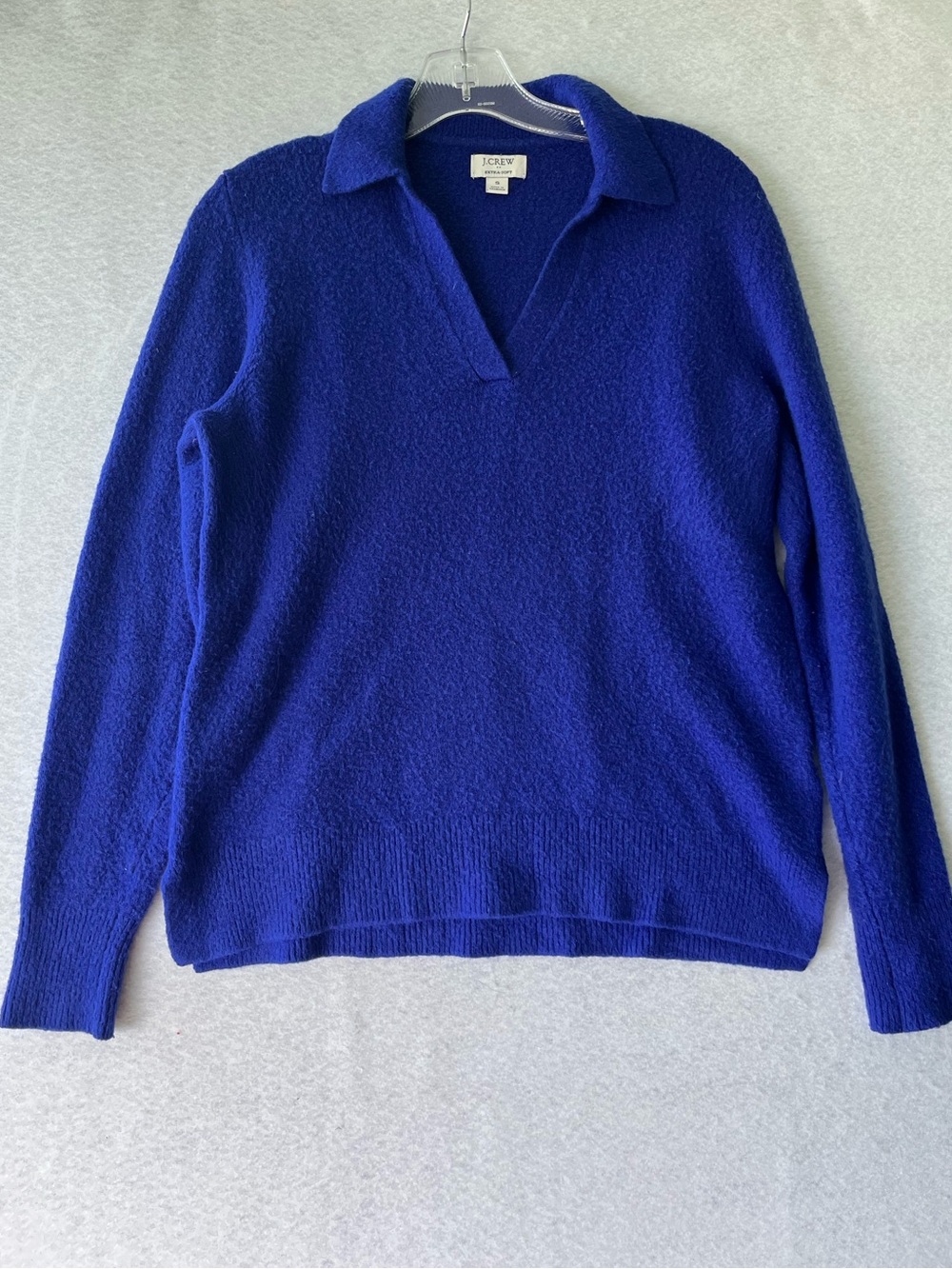J. Crew V-Neck Pullover Sweater in Deep Cobalt Blue Size Small